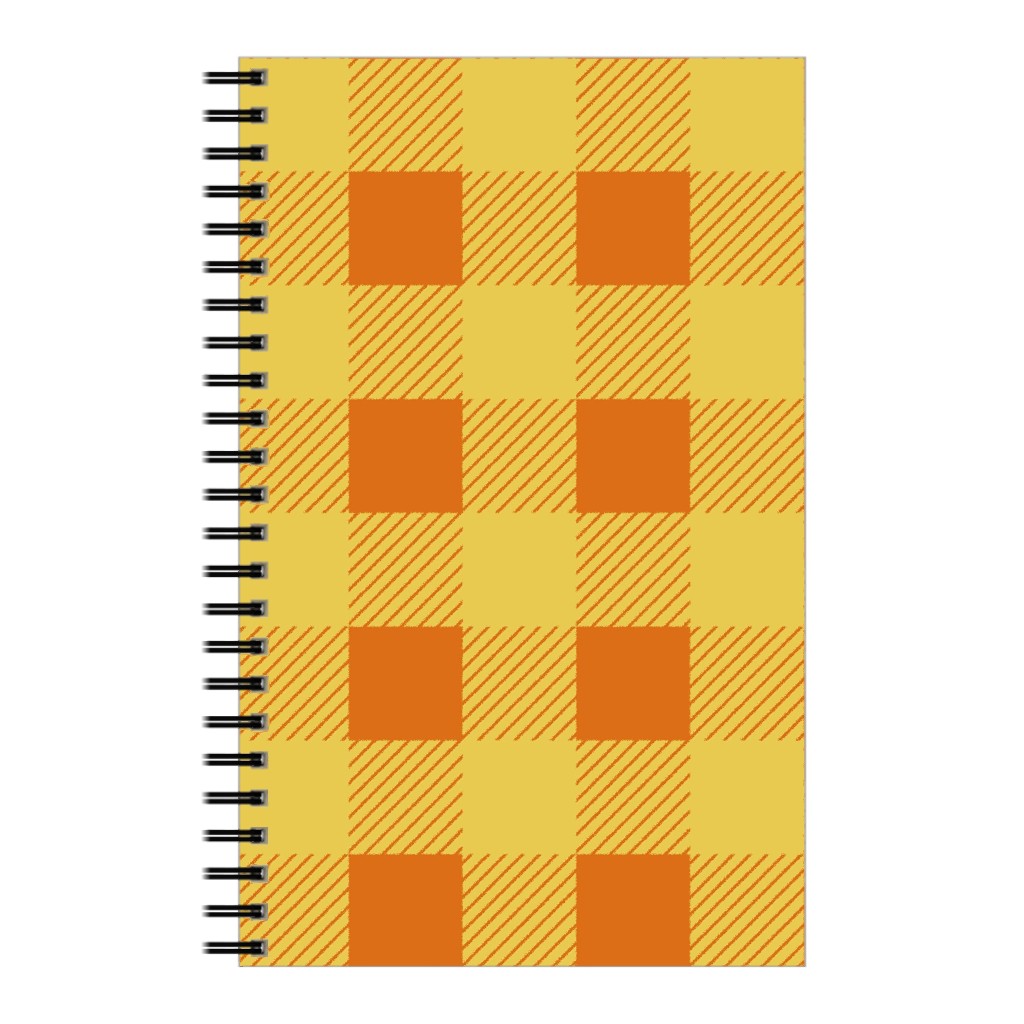 Buffalo Checked Plaid Notebook, 5x8, Yellow, Marigold