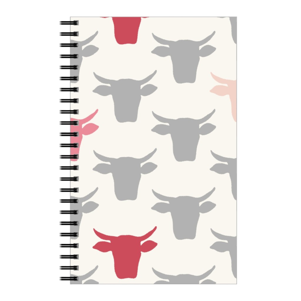 Cows Notebook, 5x8, Pink, Bloom