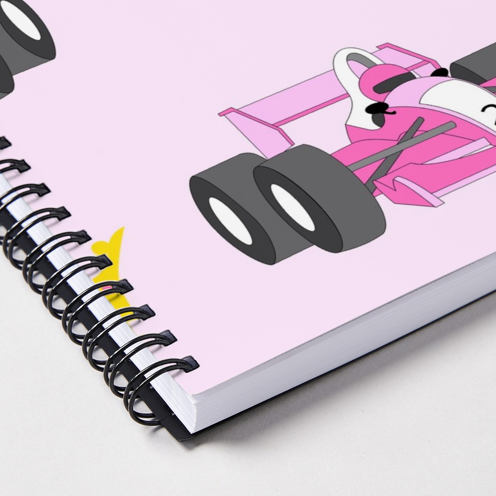 Race Cars Pink Notebook Shutterfly