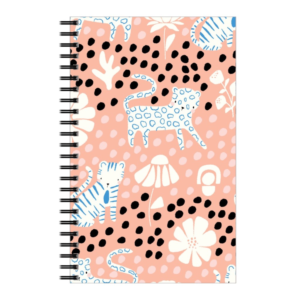 Jungle Cats - Pink Notebook, 5x8, Pink, Bright Pink