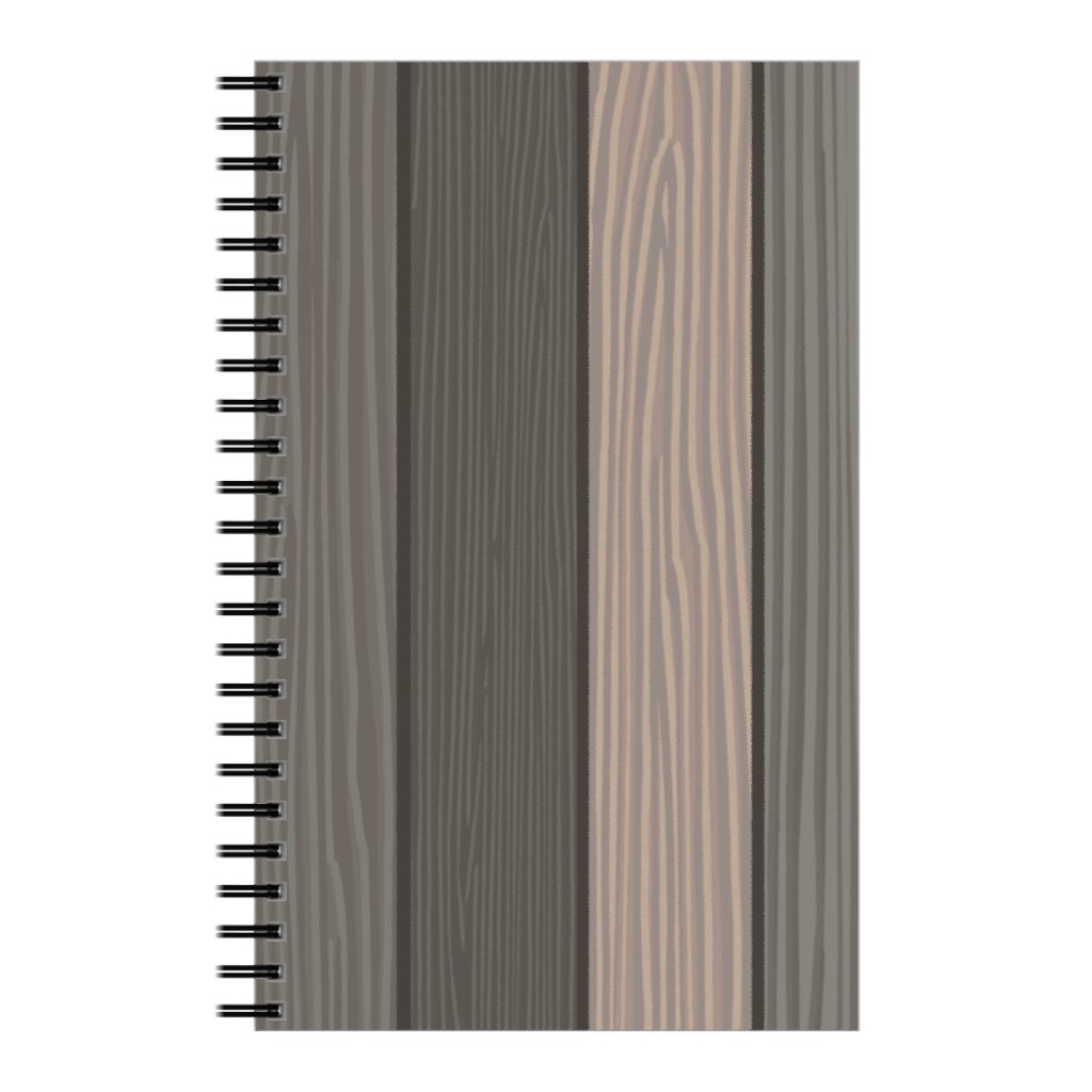 Old Wood Planks Driftwood - Brown Notebook, 5x8, Brown