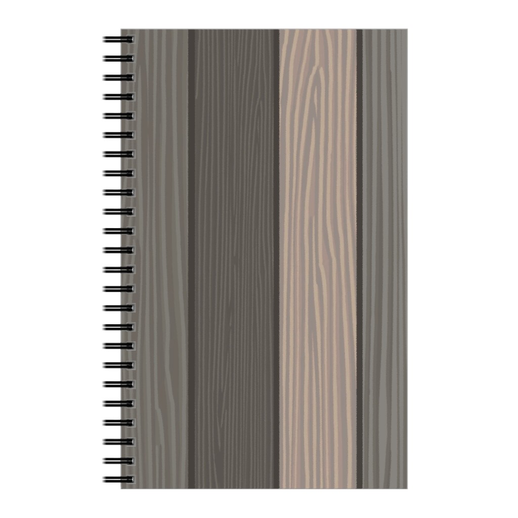 Old Wood Planks Driftwood - Brown Notebook, 5x8, Brown, Brown
