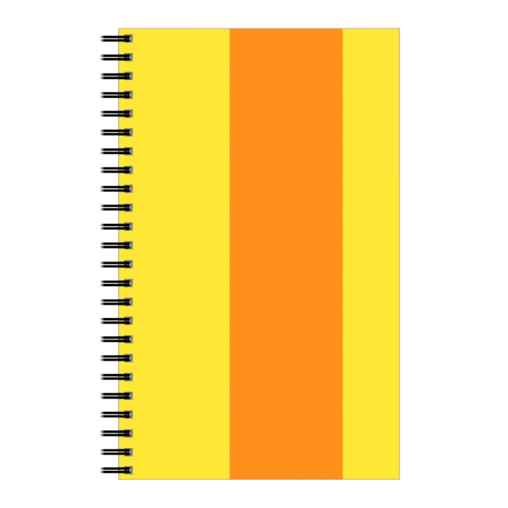 Vertical Stripes Notebook, 5x8, Orange
