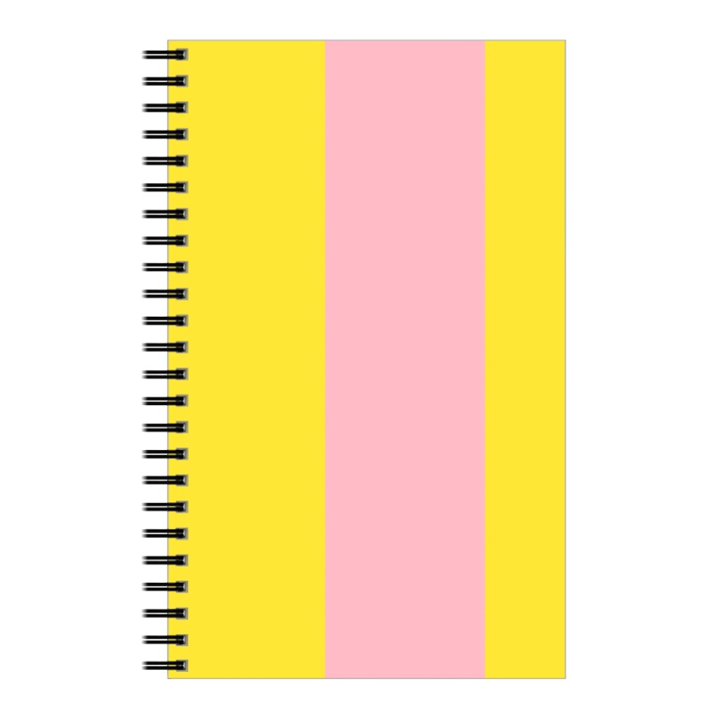 Vertical Stripes Notebook, 5x8, Pink
