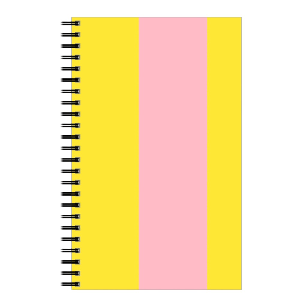 Vertical Stripes Notebook, 5x8, Pink, Peony