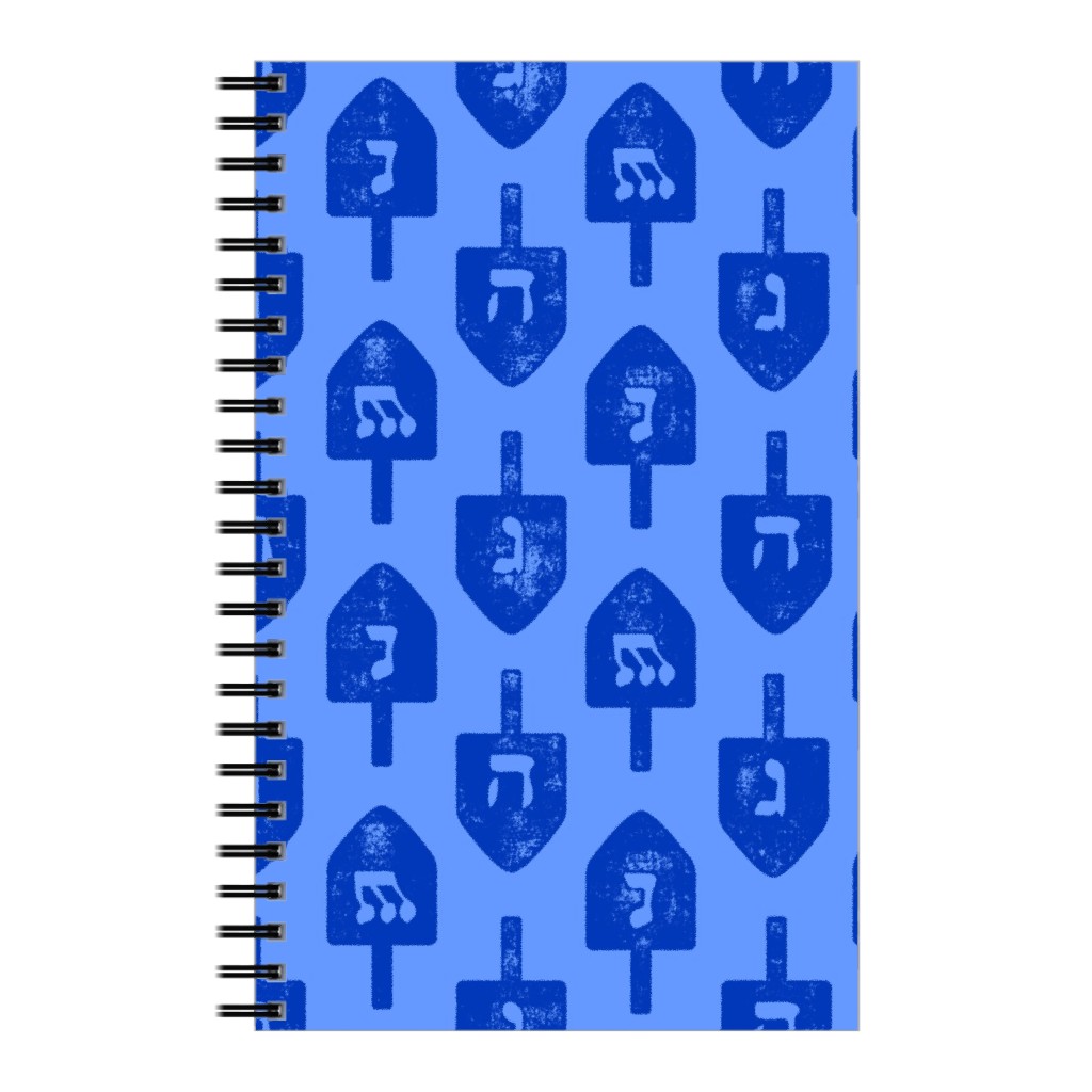 Dreidel - Blue Notebook, 5x8, Blue