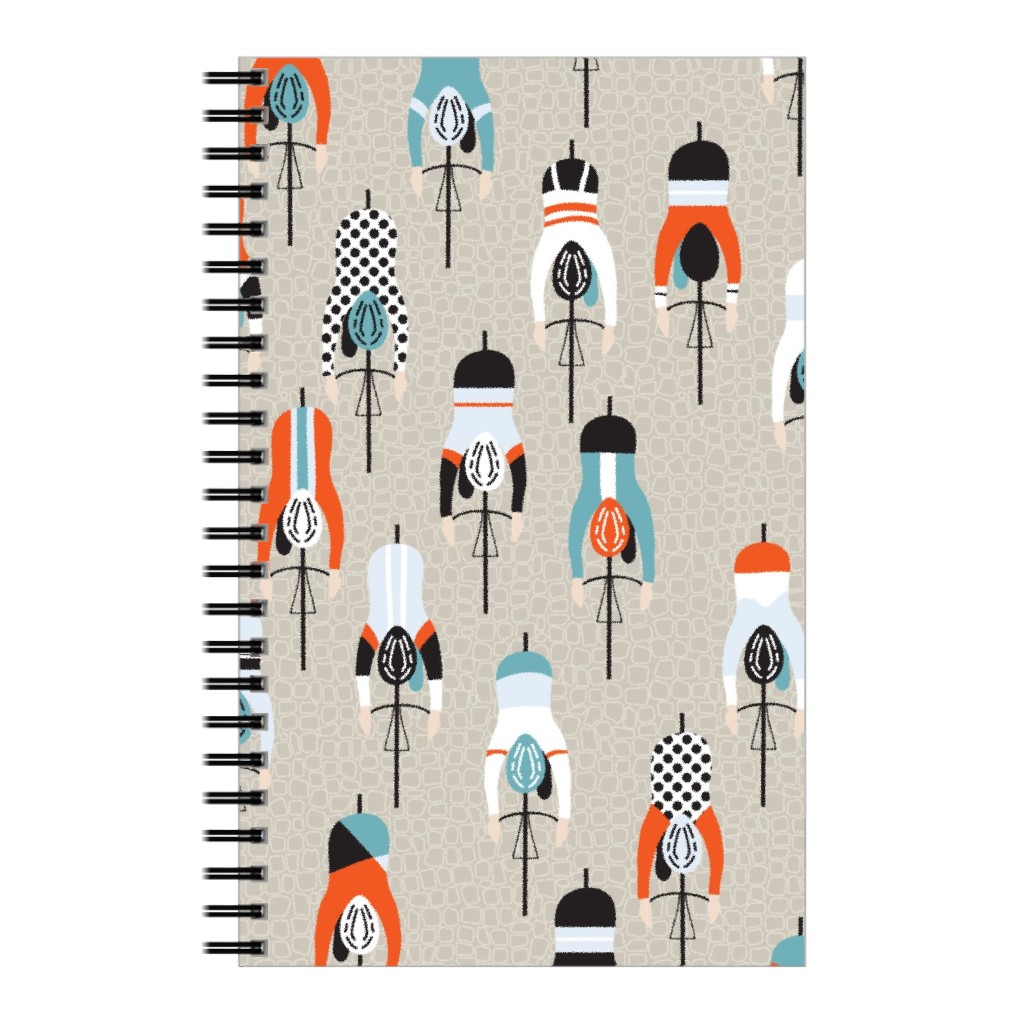 Cycling - Multicolor Notebook, 5x8, Beige, Pearl