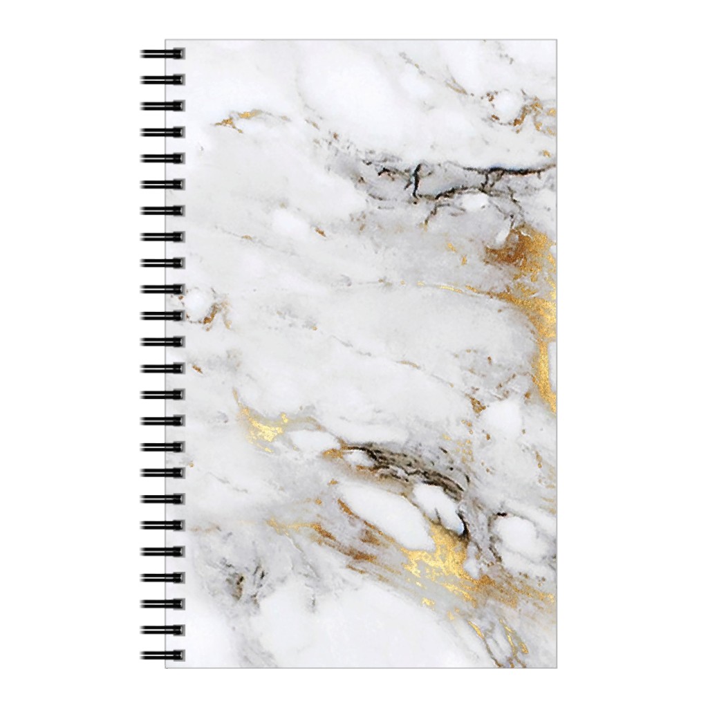 Gilded Marble - Gray Notebook, 5x8, Gray