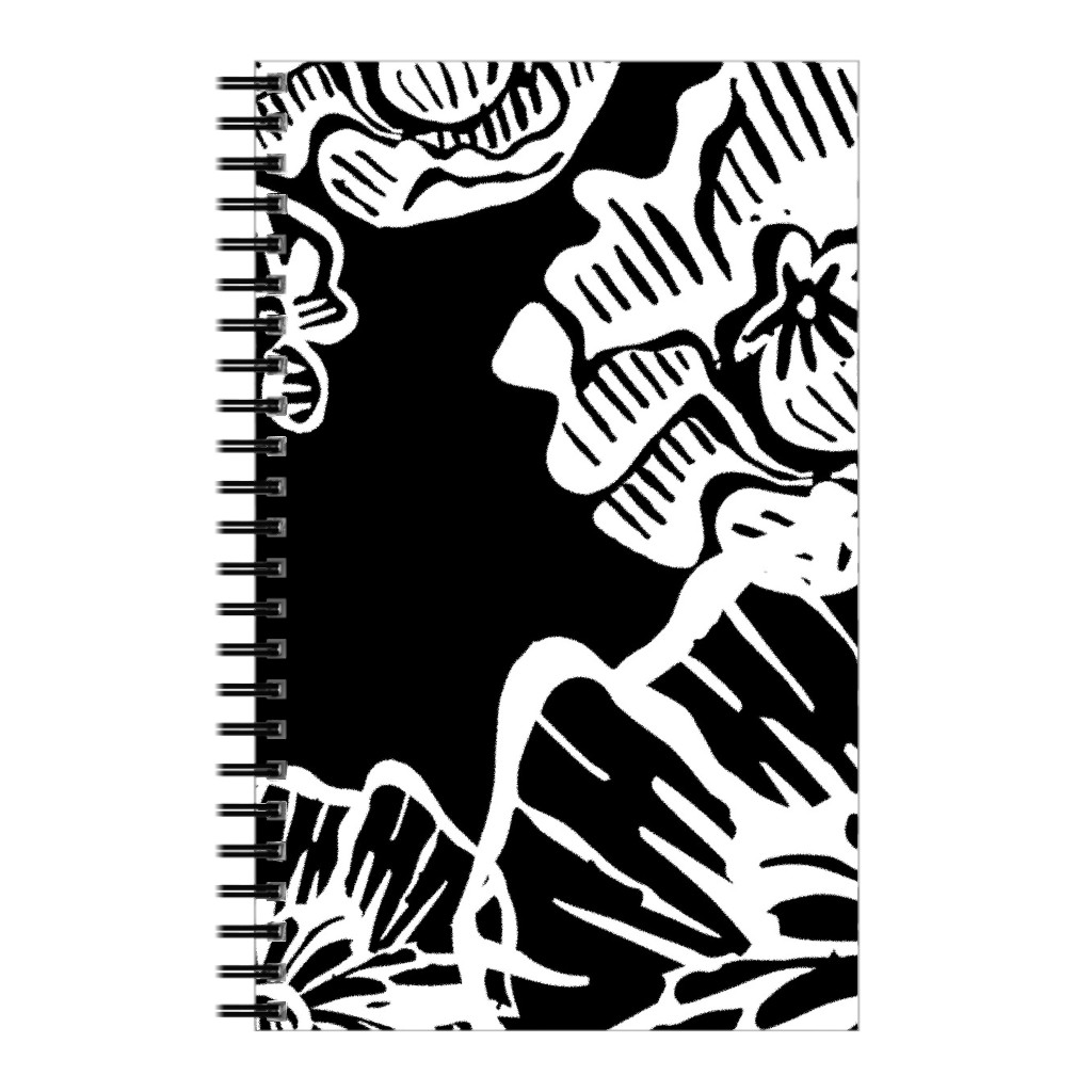 Poppy Arty Notebook, 5x8, Black