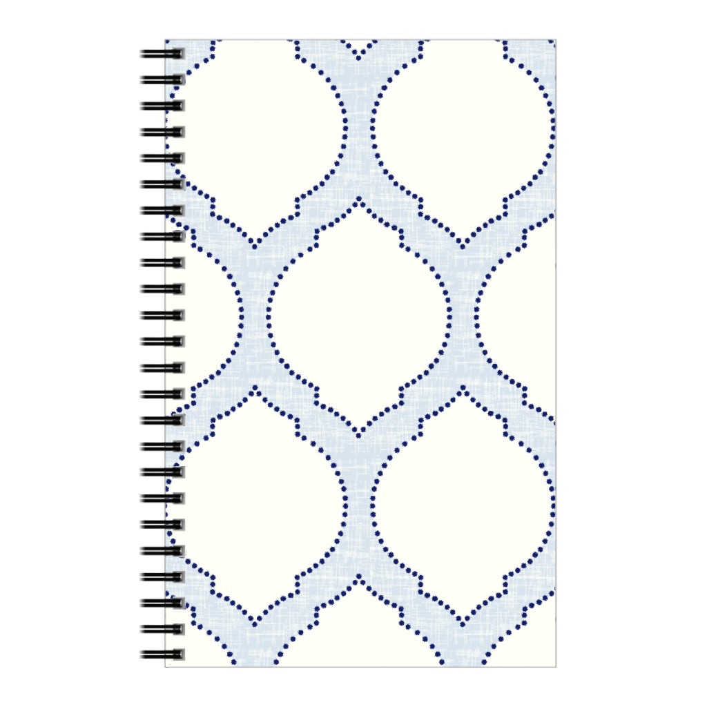 Moroccan Trellis - Light Blue Notebook, 5x8, Blue