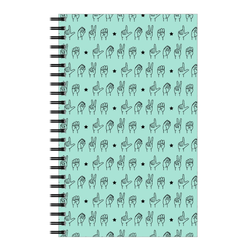 Love Sign Language Notebook, 5x8, Blue, Catalina