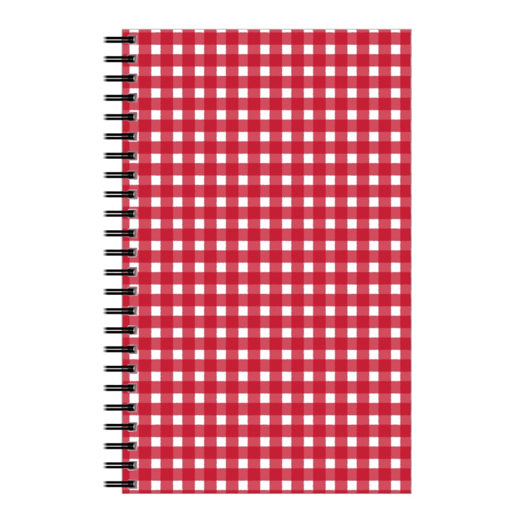 Classic Gingham - Red Notebook, 5x8, Red