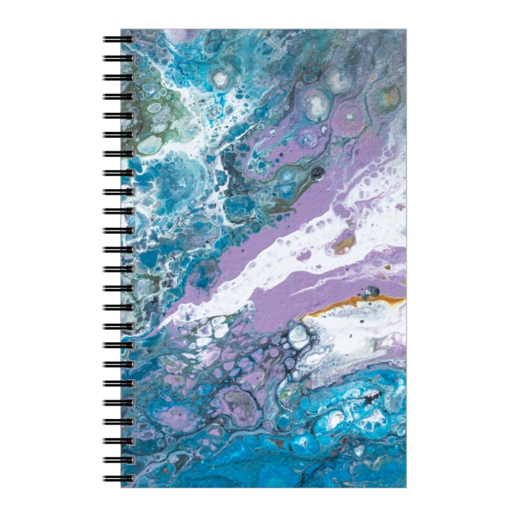 Flow Painting - Blue Notebook, 5x8, Blue, True Blue