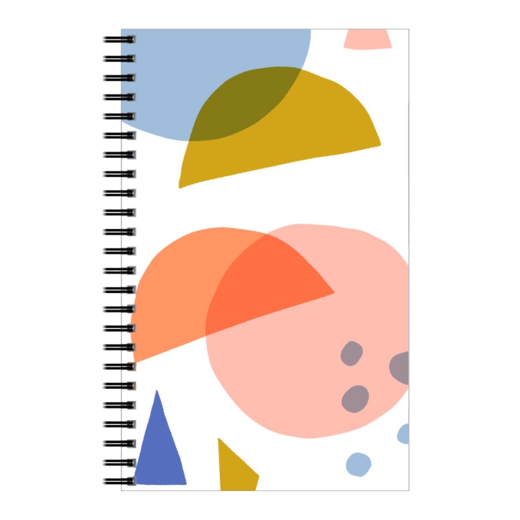 Abstract Circles and Triangles - Multi Notebook, 5x8, Multicolor