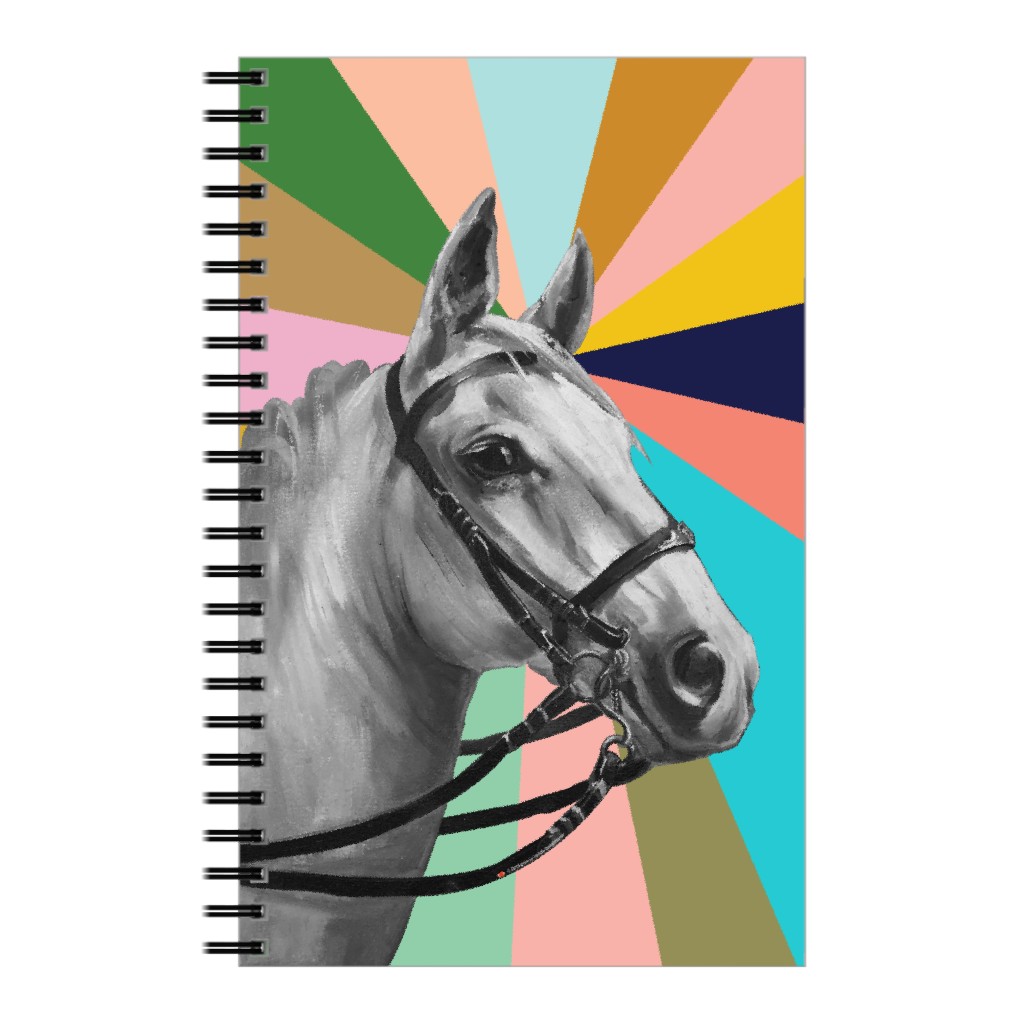 Pinto Horse Notebook, 5x8, Multicolor, Sky