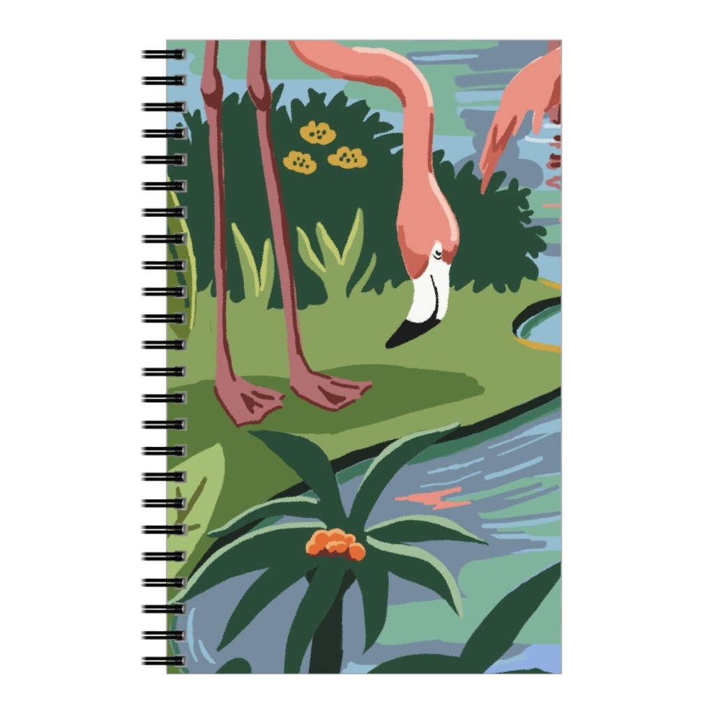 Flamingo Lagoon - Multicolor Notebook, 5x8, Multicolor