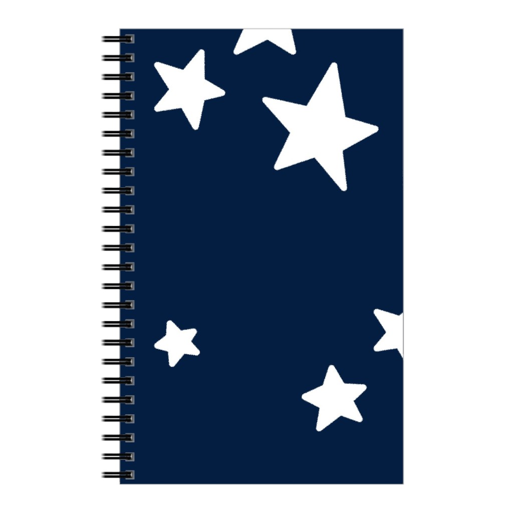 Stars Notebook, 5x8, Blue