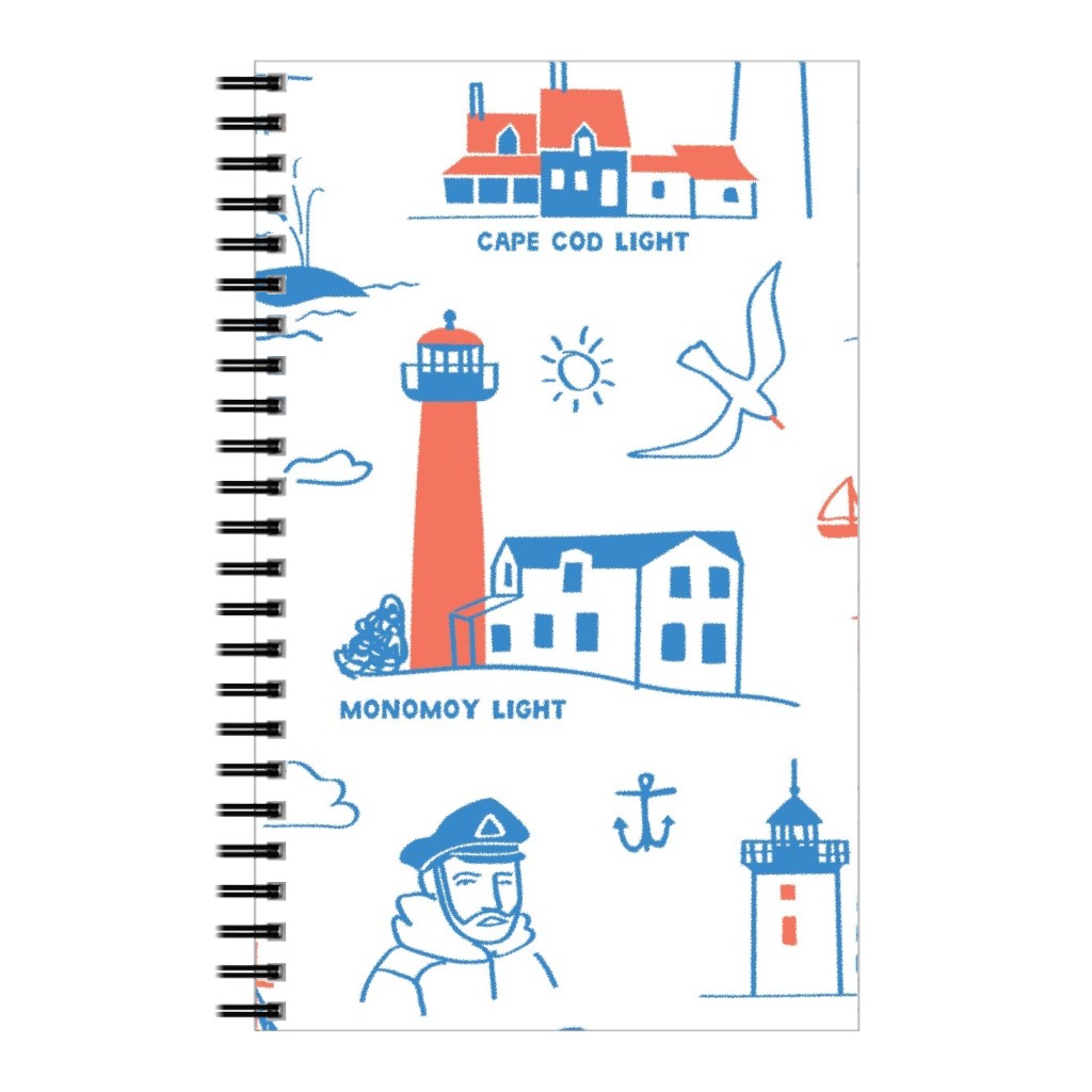 Cape Cod- Blue Notebook, 5x8, Blue, True Blue