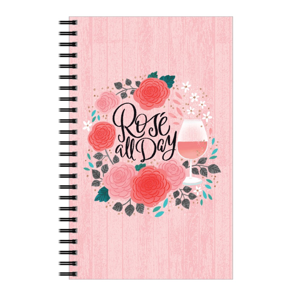 Ros All Day - Pink Notebook, 5x8, Pink