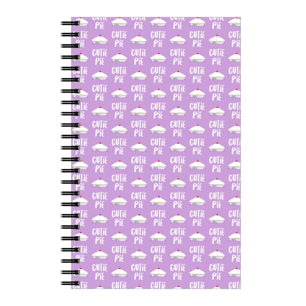 Cutie Pie - Purple Notebook, 5x8, Purple