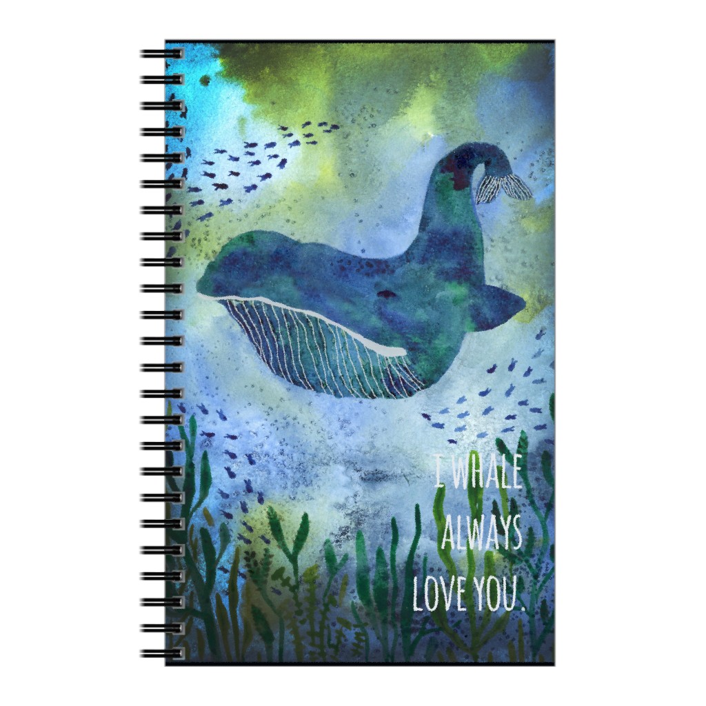 I Whale Always Love You Notebook, 5x8, Blue, True Blue