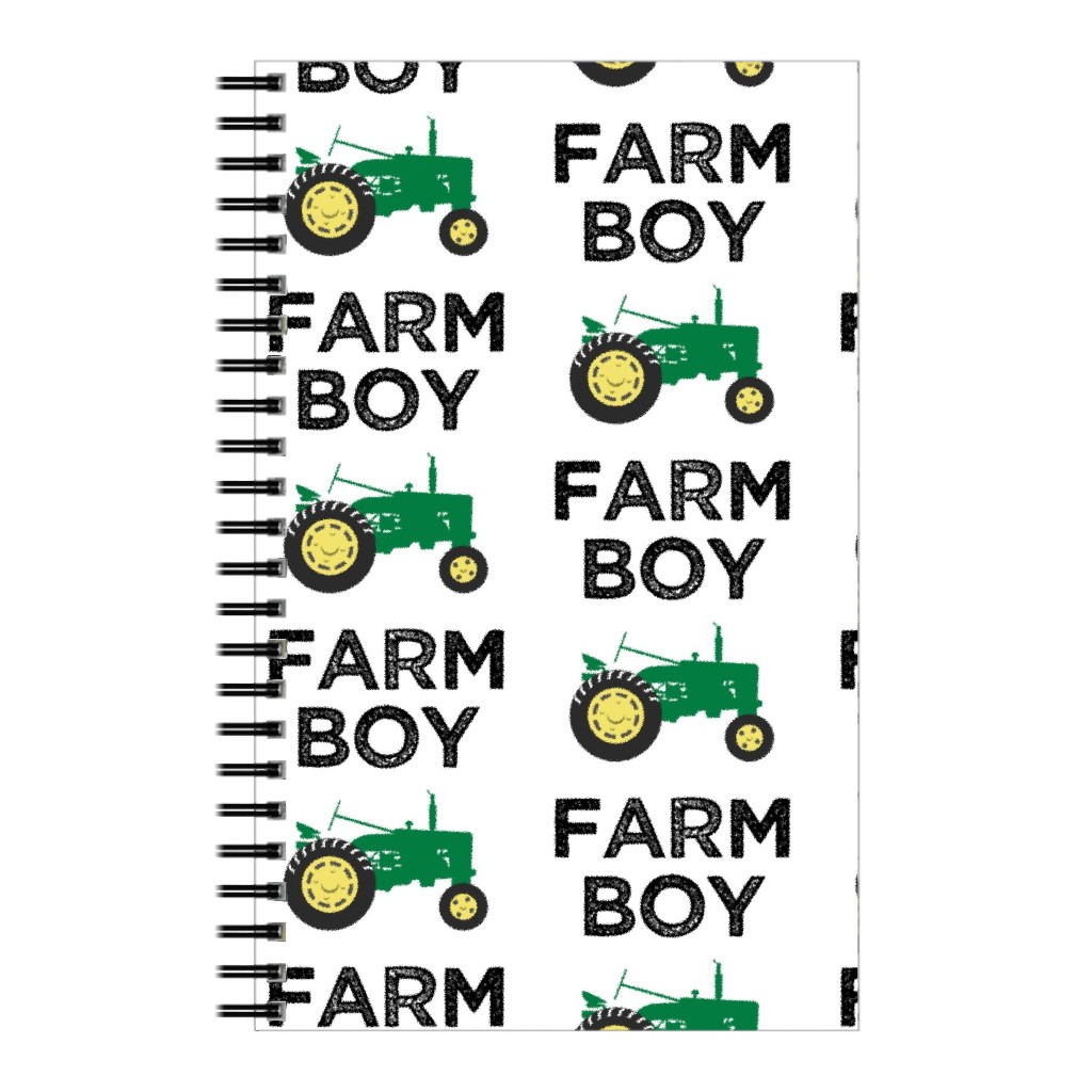 Farm Boy - Tractor Green Notebook, 5x8, Green