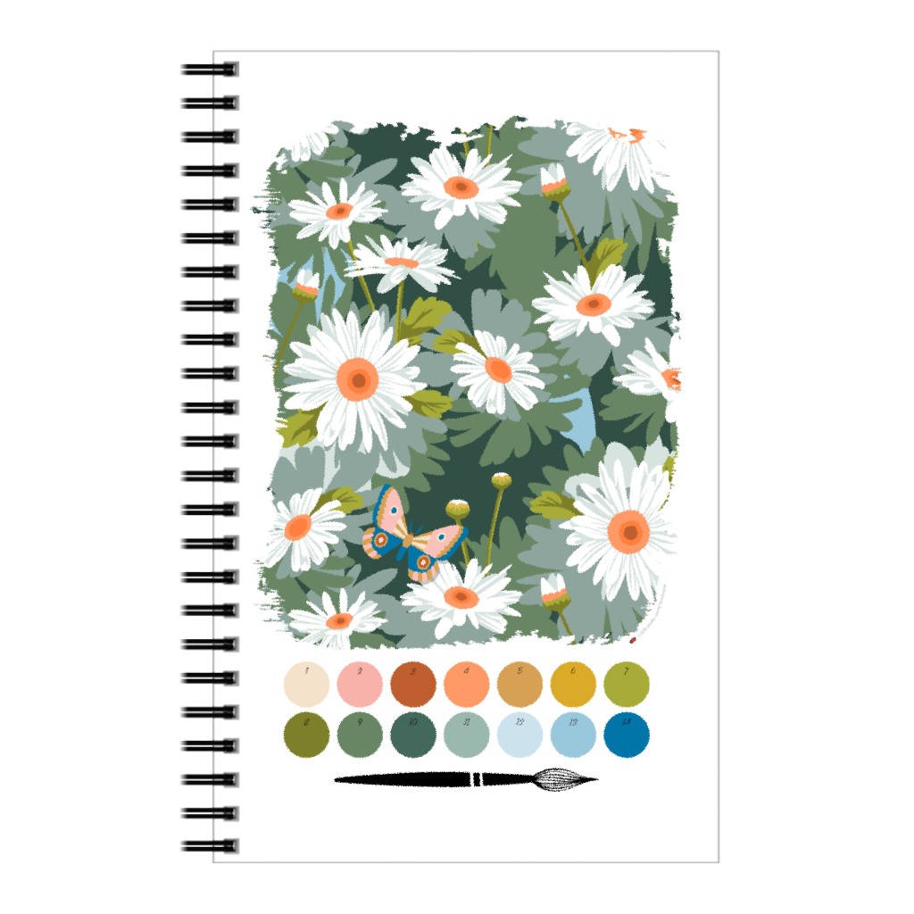 Daisy Love & Color Palette - Multi Notebook, 5x8, Multicolor