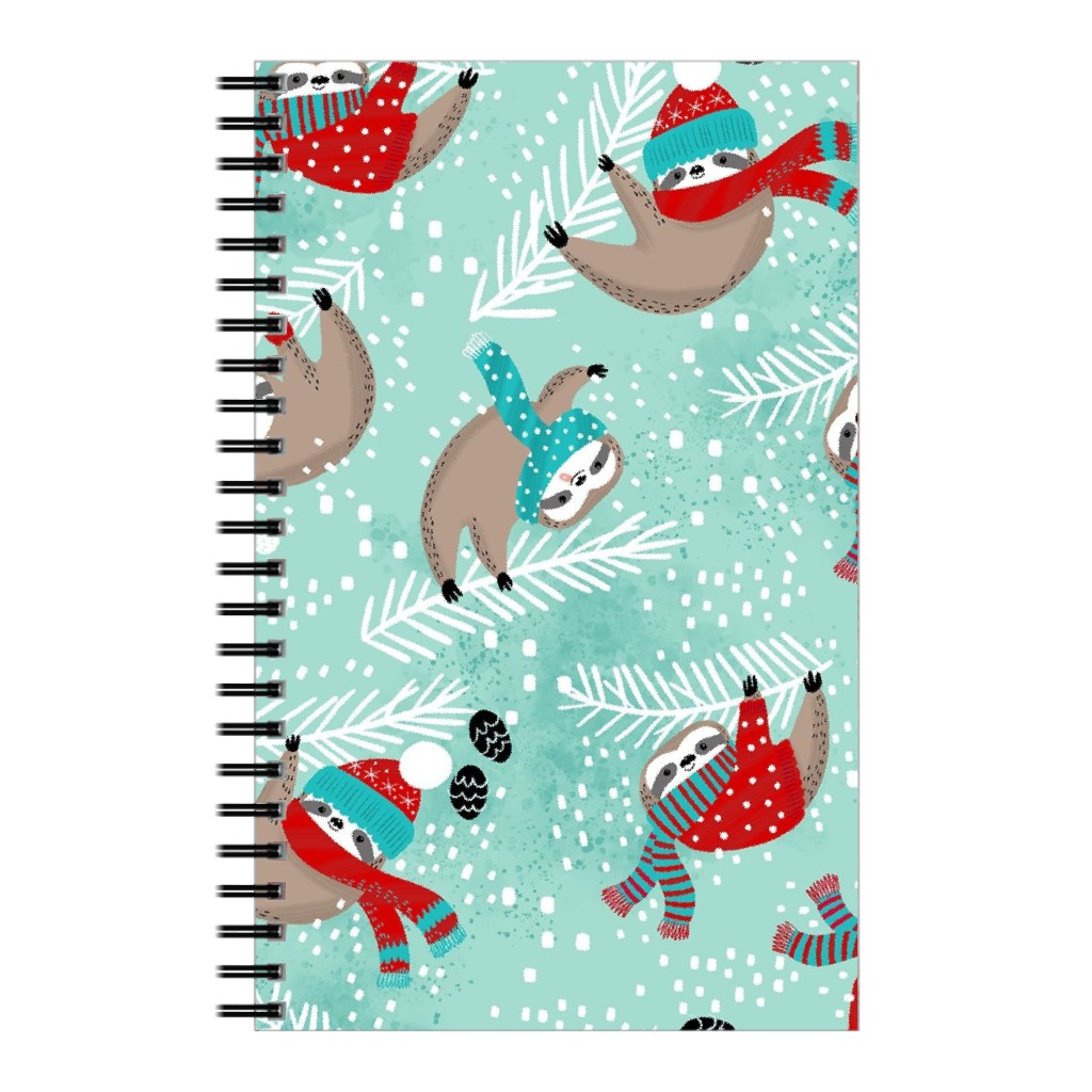 Snowy Sloths - Multi Notebook, 5x8, Multicolor