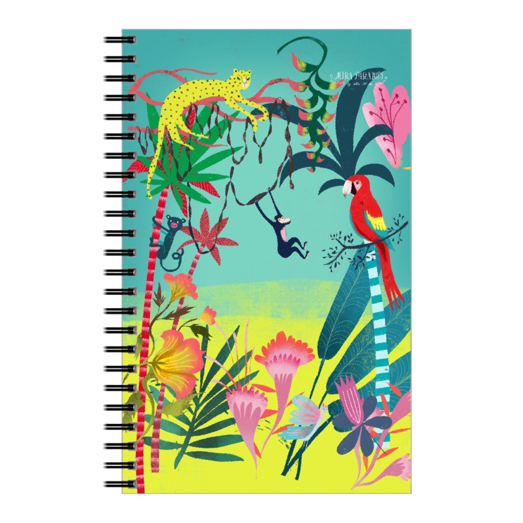 Jungle Animals & Botanical - Multi Notebook, 5x8, Multicolor