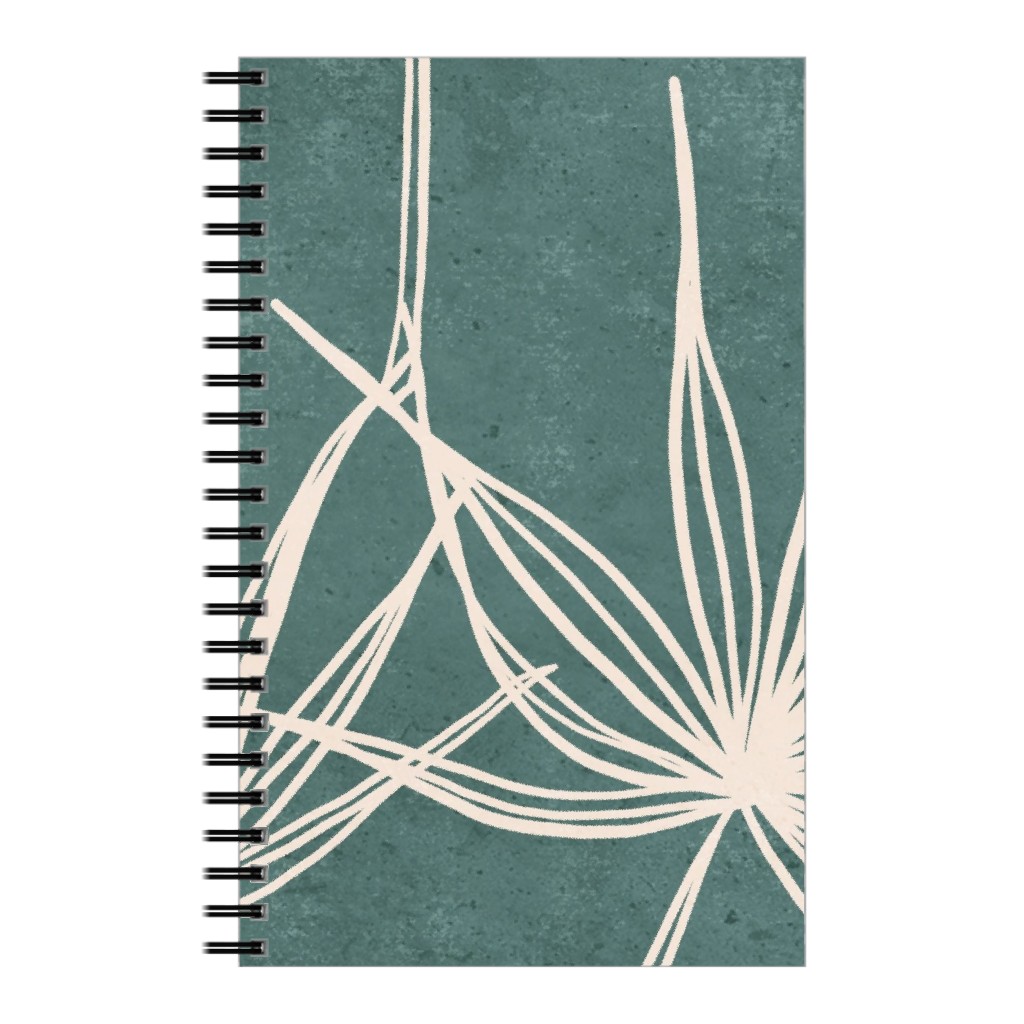 Palm Fronds Fan - Green Notebook, 5x8, Green