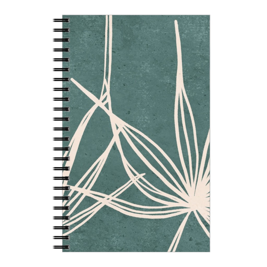 Palm Fronds Fan - Green Notebook, 5x8, Green, Classic Green