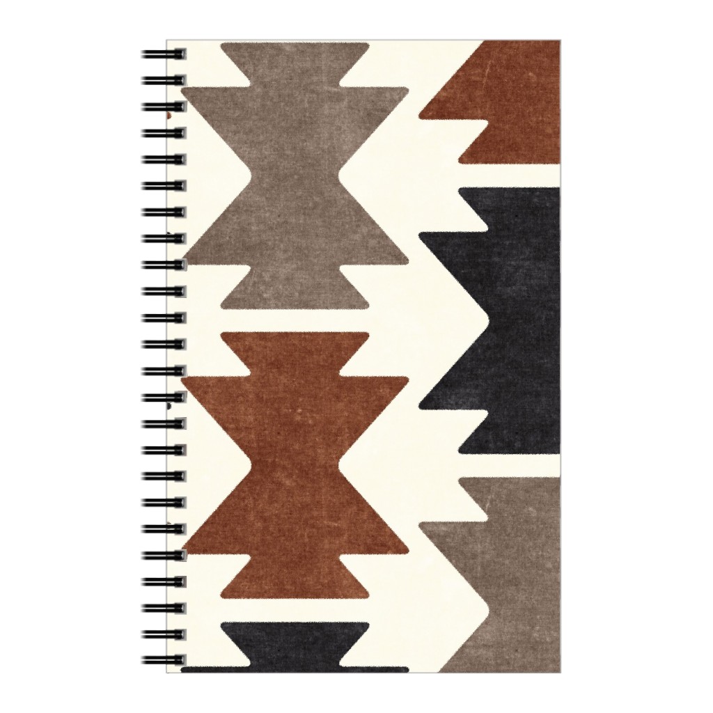 Bohemian Aztec Notebook, 5x8, Brown, Chestnut