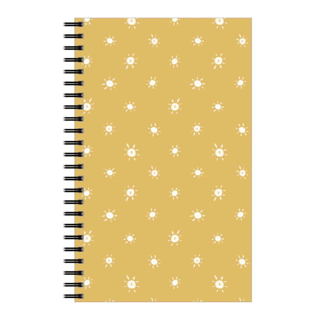 Dotted Suns - Yellow Notebook, 5x8, Yellow