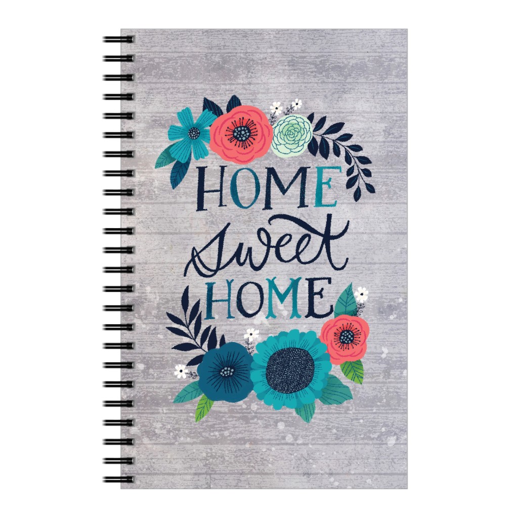 Home Sweet Home - Gray Notebook, 5x8, Gray, Gray