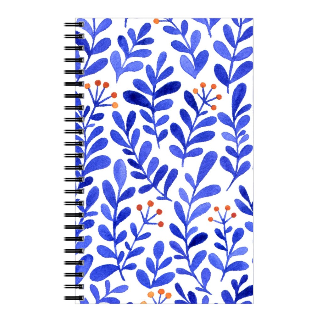 Leaves - Blue Notebook, 5x8, Blue