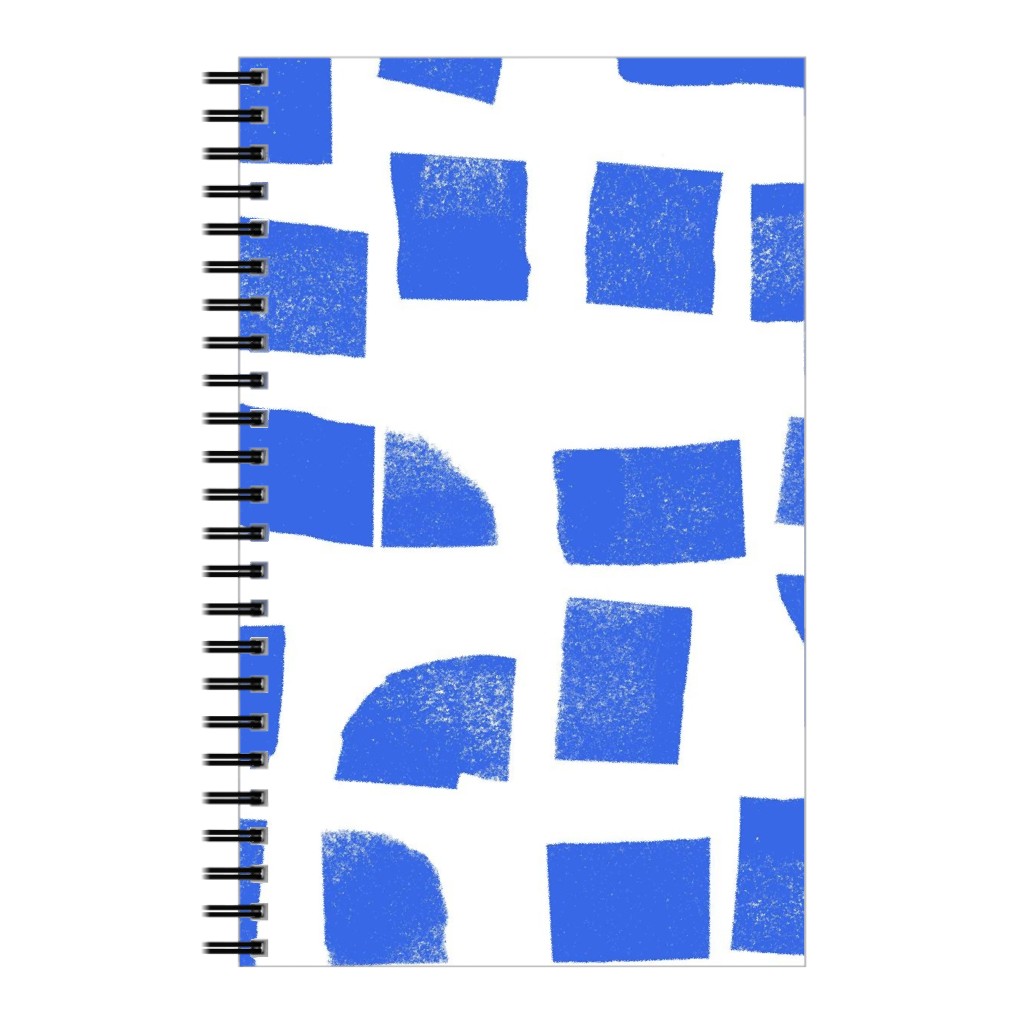 Blue Check Notebook, 5x8, Blue, True Blue