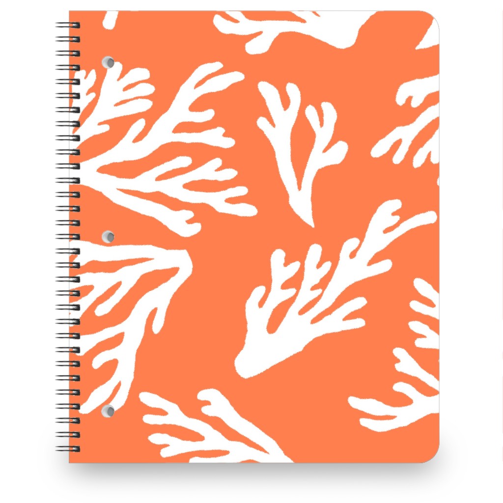 Coral - in Coral Notebook, 8.5x11, Orange, Orange