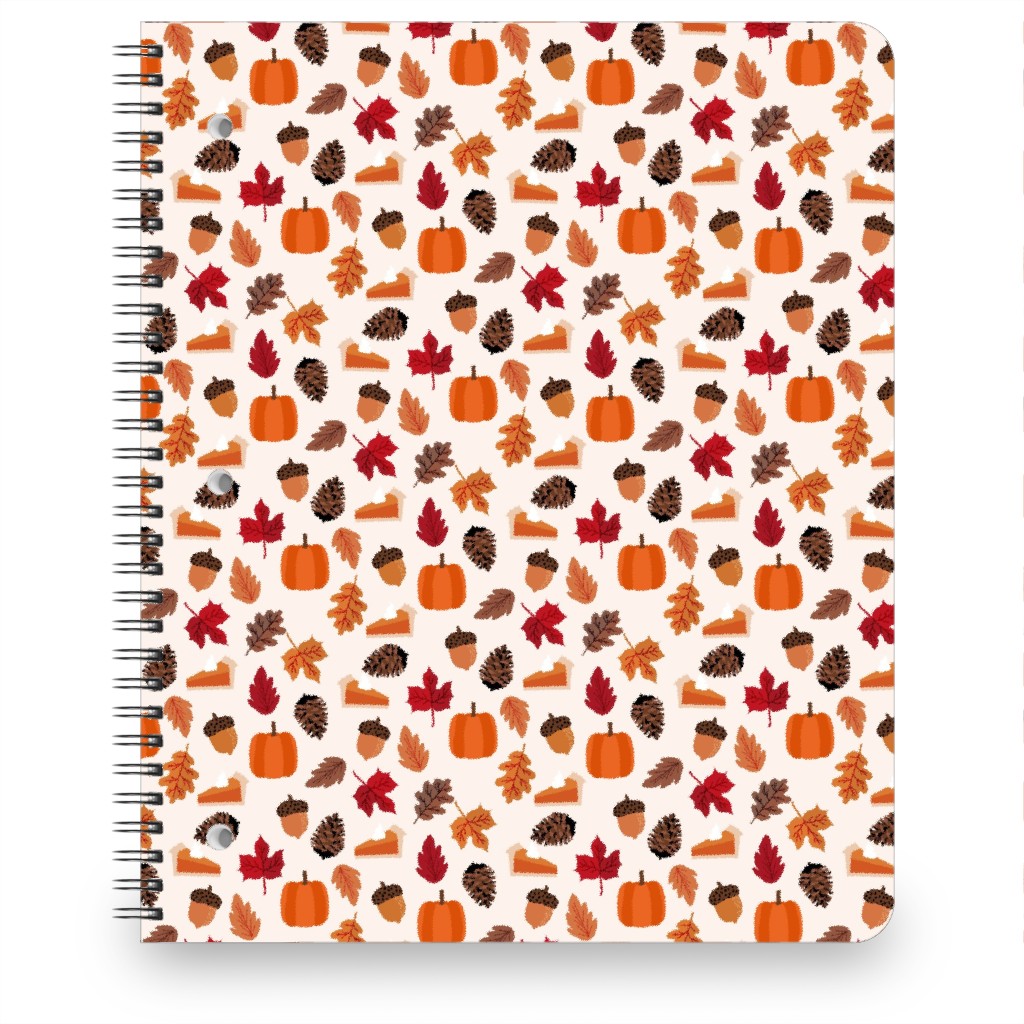 Autumn Leaves and Pumpkin Pie - Multi Notebook, 8.5x11, Multicolor