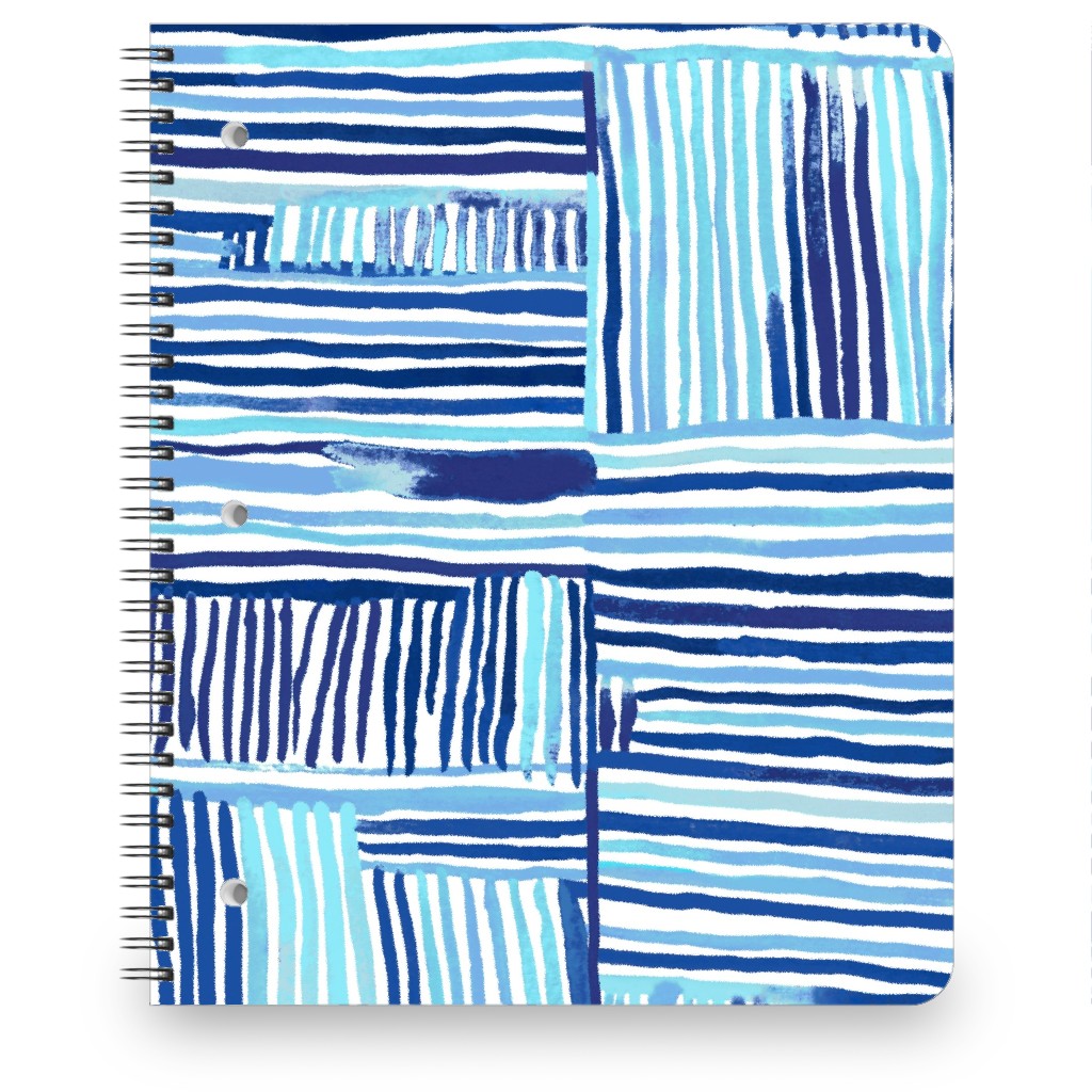 Linear Meditation Notebook, 8.5x11, Blue
