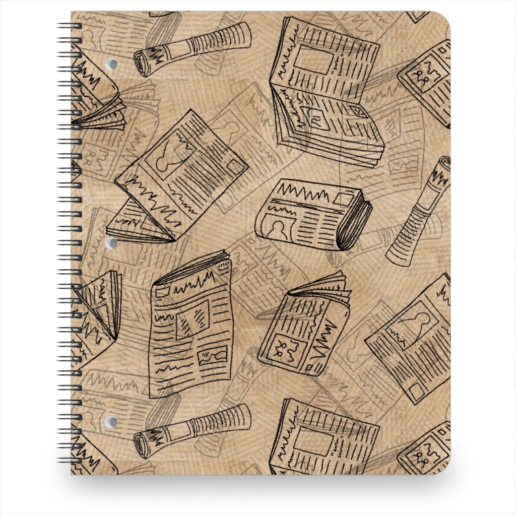 Newsprint Notebook, 8.5x11, Brown, Morning Latte