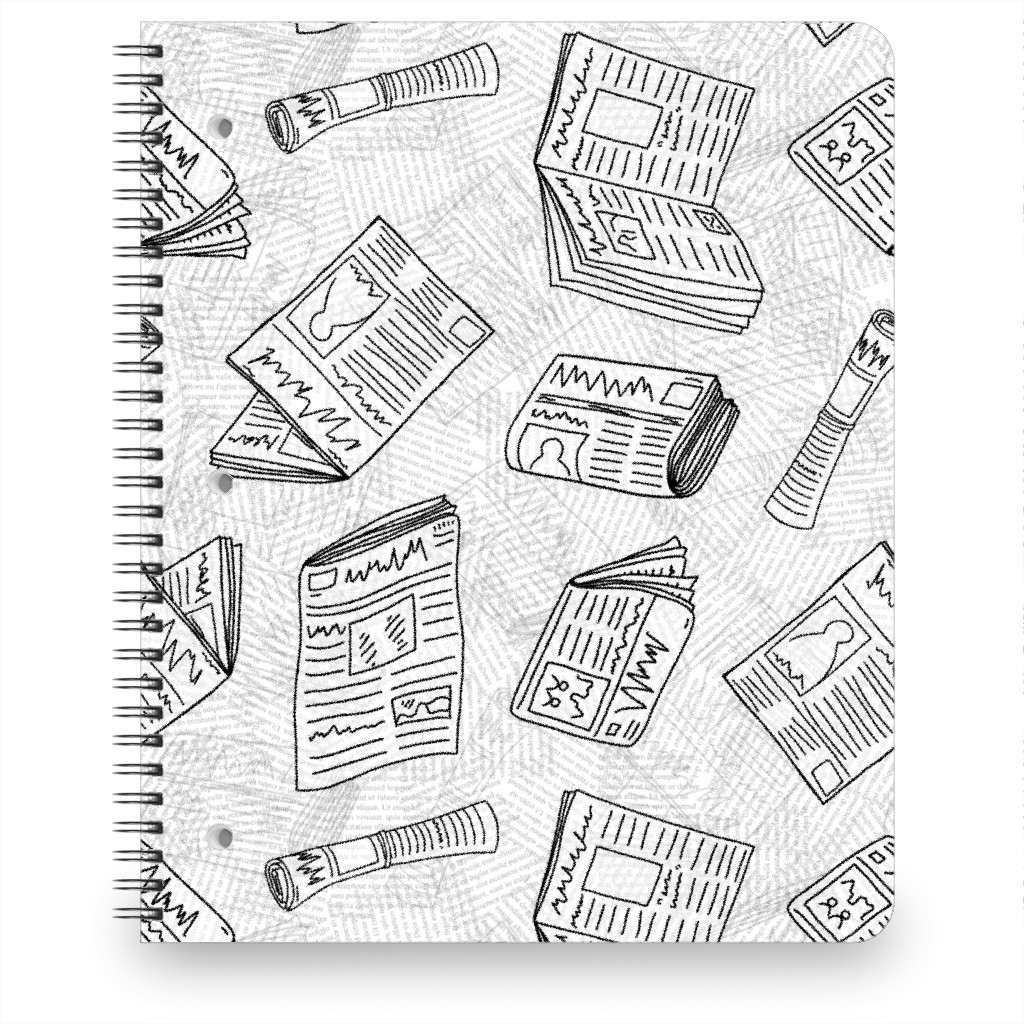 Newsprint Notebook, 8.5x11, White, Fog