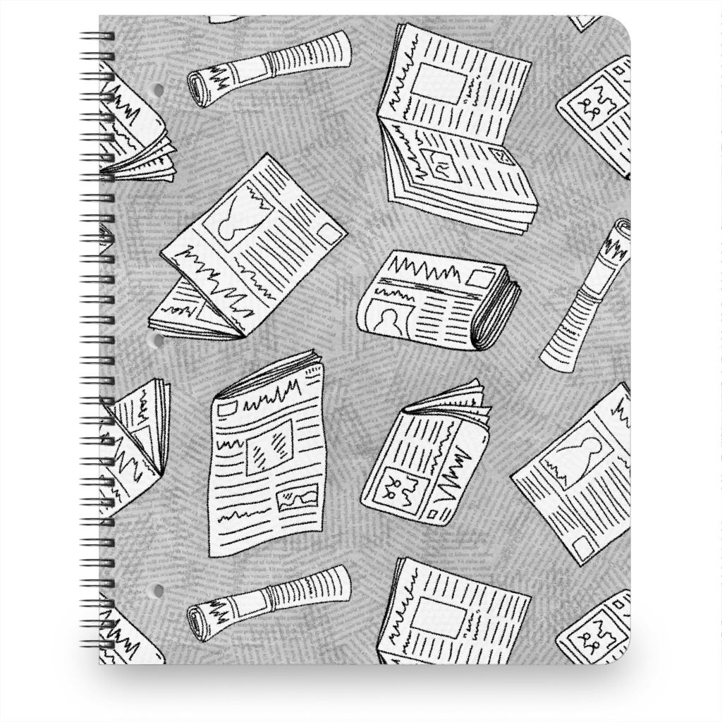Newsprint Notebook, 8.5x11, Gray