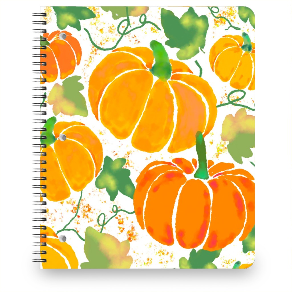 Pumpkin Dance Notebook, 8.5x11, Orange, Orange