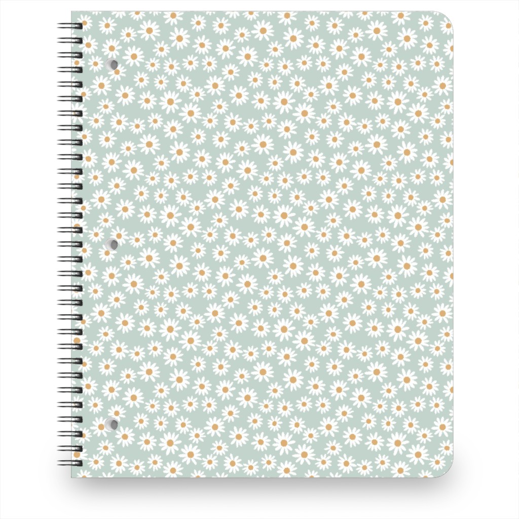 Daisy Print Notebook, 8.5x11, Blue