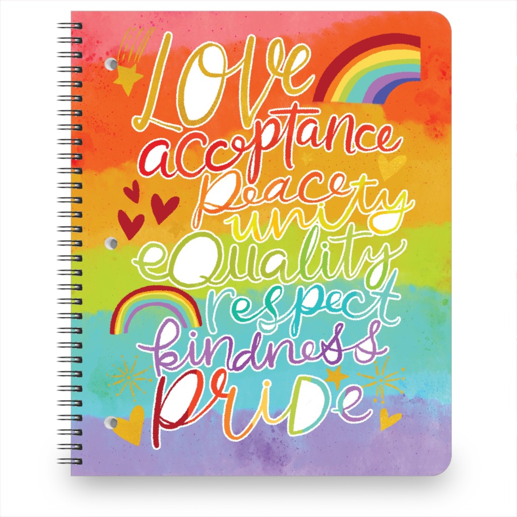 Words of Pride - Multi Notebook, 8.5x11, Multicolor