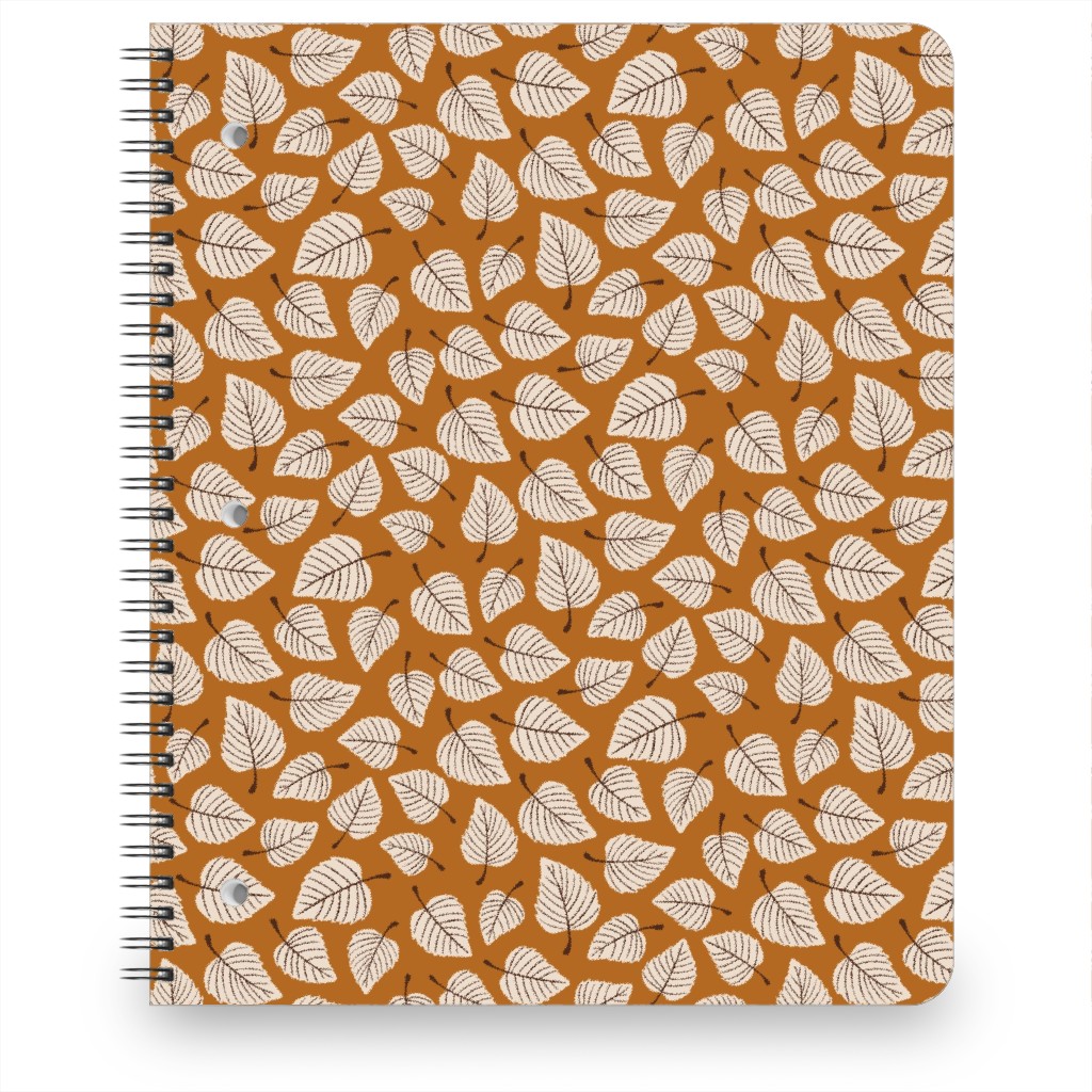 Falling Leaves - Terracotta Notebook, 8.5x11, Orange