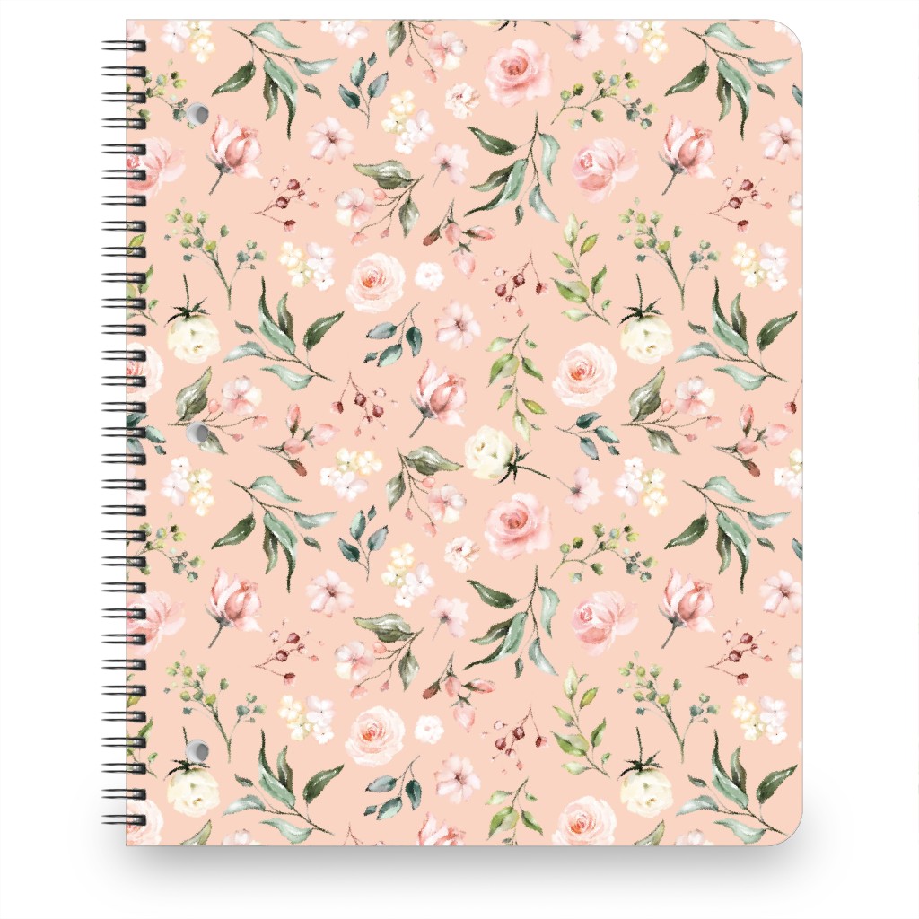 Celestial Rose Floral - Blush Notebook, 8.5x11, Pink