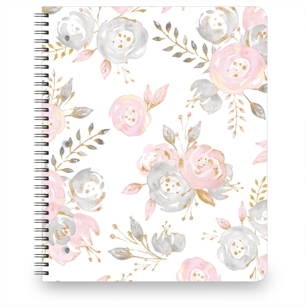 Floral - Blush Notebook, 8.5x11, Pink