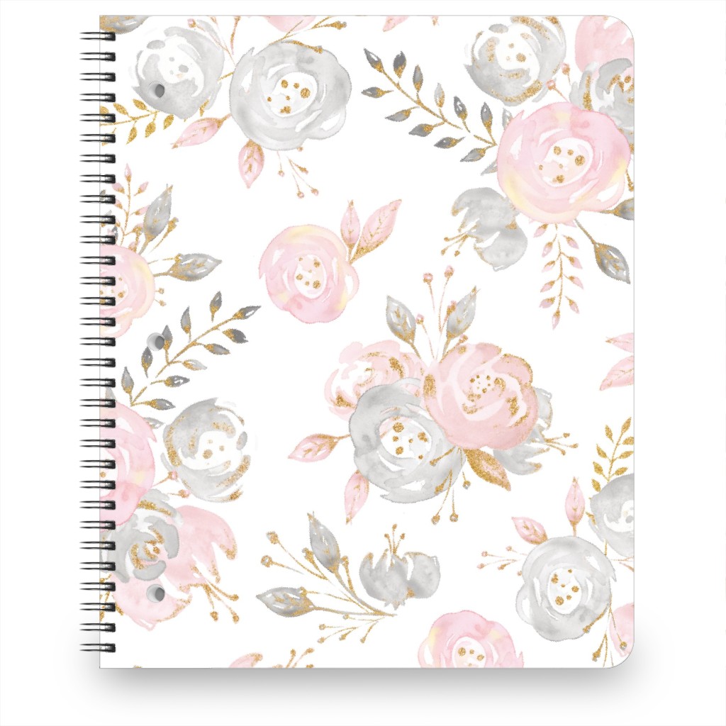 Floral - Blush Notebook, 8.5x11, Pink, Bright Pink