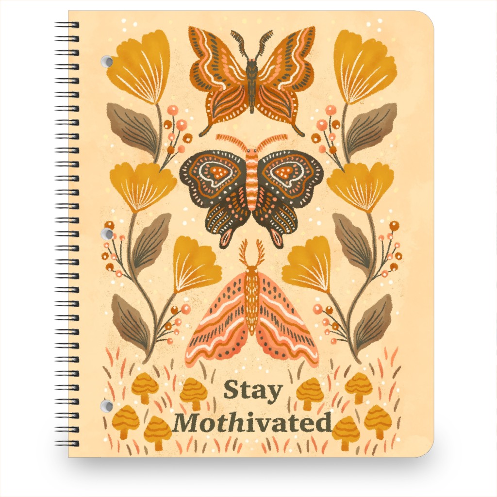 Mothivational Notebook, 8.5x11, Yellow, Classic Yellow